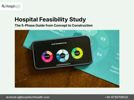A smartphone displaying a business planning cycle placed on feasibility study documents.