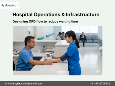 Nurse checking patient vitals in organized hospital OPD designed to reduce waiting time